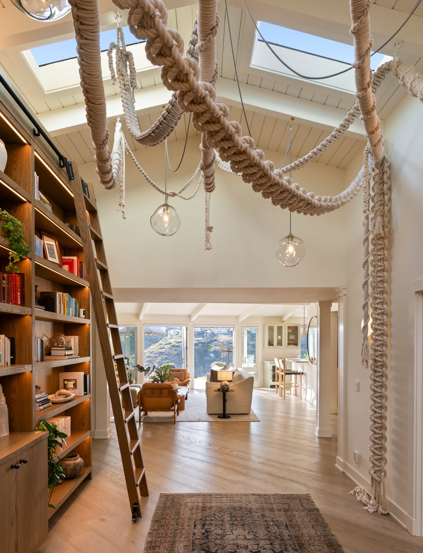 Library · White-Oak Shelving & Ladder